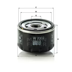 Mann-Filter W7003 Olajszűrő
