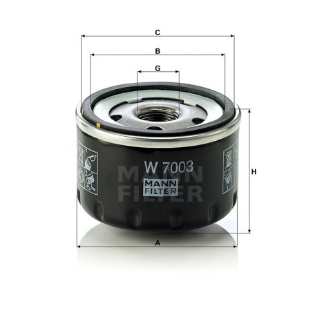 Mann-Filter W7003 Olajszűrő