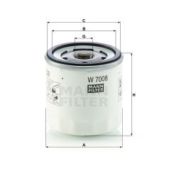 Mann-Filter W7008 Olajszűrő