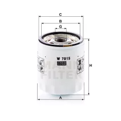 Mann-Filter W7015 Olajszűrő