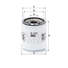 Mann-Filter W7030 Olajszűrő