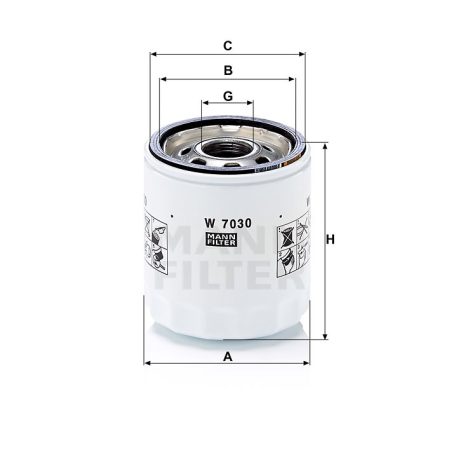 Mann-Filter W7030 Olajszűrő