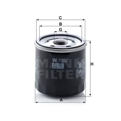 Mann-Filter W7032 Olajszűrő