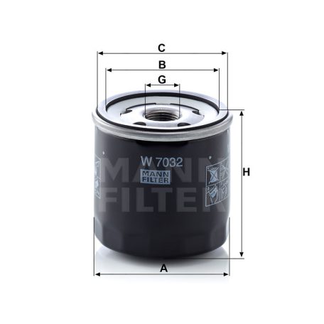Mann-Filter W7032 Olajszűrő