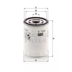 Mann-Filter W7034 Olajszűrő