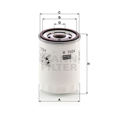 Mann-Filter W7034 Olajszűrő