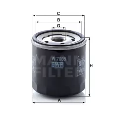 Mann-Filter W7035 Olajszűrő