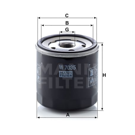 Mann-Filter W7035 Olajszűrő
