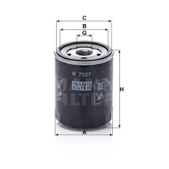 Mann-Filter W7037 Olajszűrő