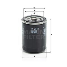 Mann-Filter W7041 Olajszűrő