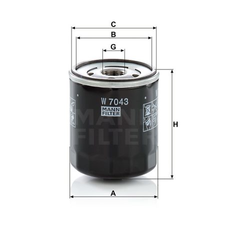 Mann-Filter W7043 Olajszűrő