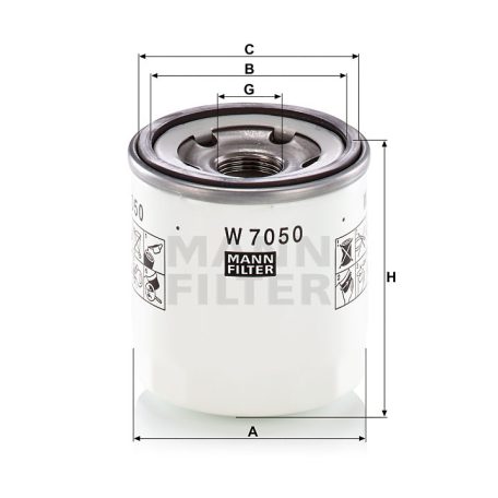 Mann-Filter W7050 Olajszűrő