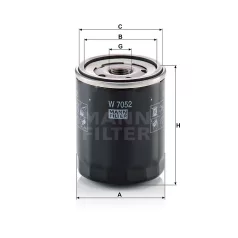 Mann-Filter W7052 Olajszűrő