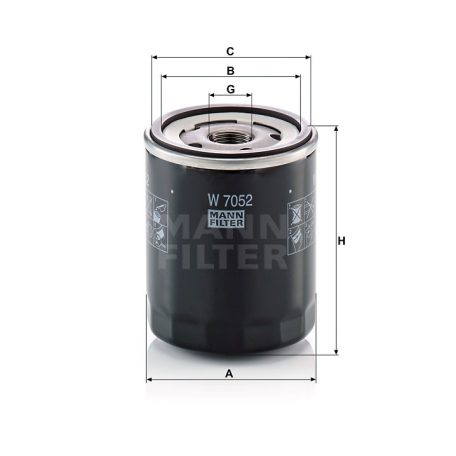 Mann-Filter W7052 Olajszűrő