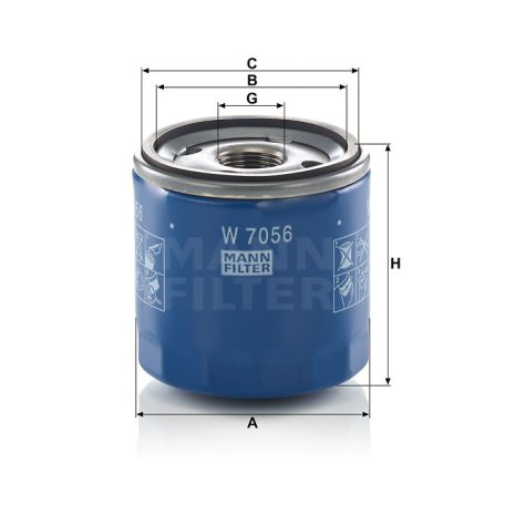 Mann-Filter W7056 Olajszűrő