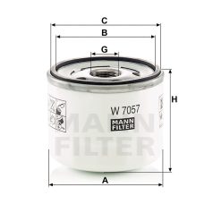 Mann-Filter W7057 Olajszűrő