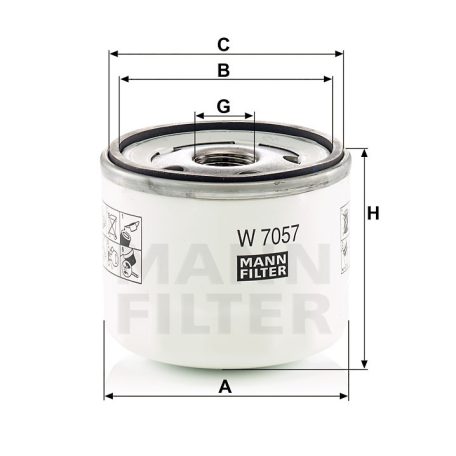 Mann-Filter W7057 Olajszűrő