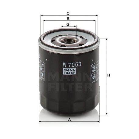 Mann-Filter W7058 Olajszűrő