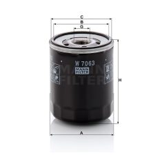 Mann-Filter W7063 Olajszűrő