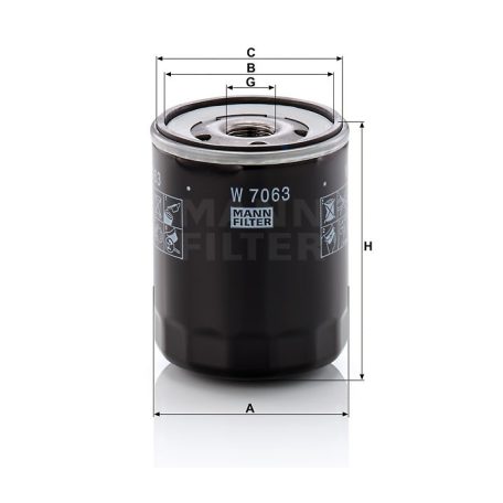 Mann-Filter W7063 Olajszűrő