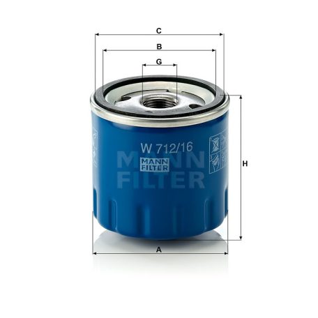 Mann-Filter W712/16 Olajszűrő