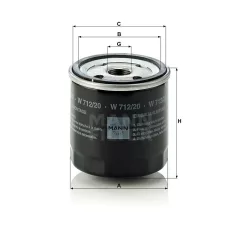 Mann-Filter W712/20 Olajszűrő