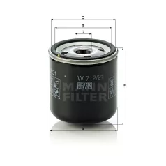 Mann-Filter W712/21 Olajszűrő