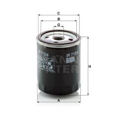 Mann-Filter W712/4 Olajszűrő