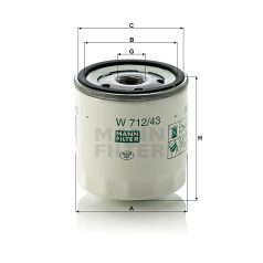 Mann-Filter W712/43 Olajszűrő