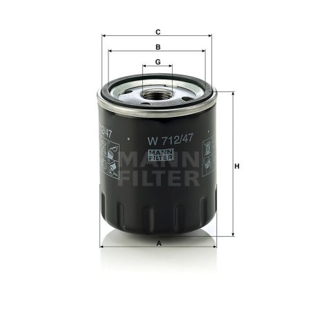 Mann-Filter W712/47 Olajszűrő