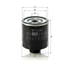 Mann-Filter W712/52 Olajszűrő