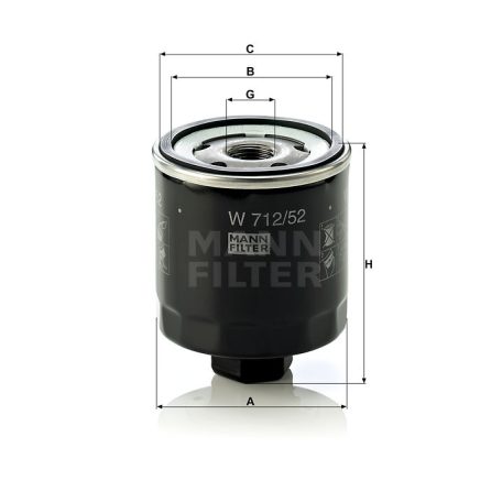 Mann-Filter W712/52 Olajszűrő