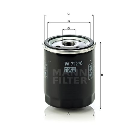 Mann-Filter W712/6 Olajszűrő