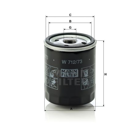 Mann-Filter W712/73 Olajszűrő