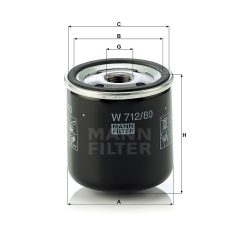 Mann-Filter W712/80 Olajszűrő