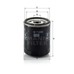 Mann-Filter W712/82 Olajszűrő