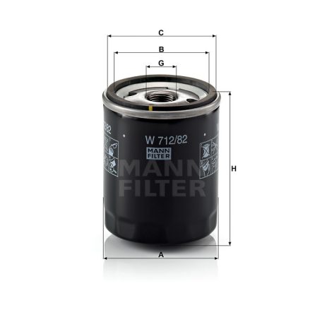 Mann-Filter W712/82 Olajszűrő