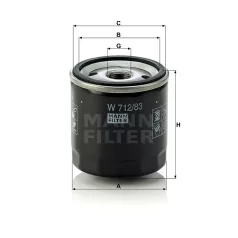 Mann-Filter W712/83 Olajszűrő