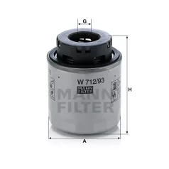 Mann-Filter W712/93 Olajszűrő