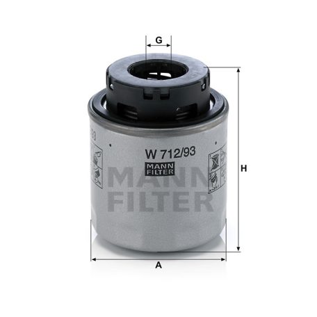 Mann-Filter W712/93 Olajszűrő