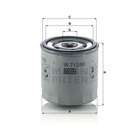 Mann-Filter W712/95 Olajszűrő