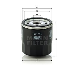 Mann-Filter W712 Olajszűrő