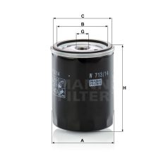 Mann-Filter W713/14 Olajszűrő