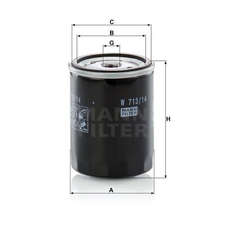 Mann-Filter W713/14 Olajszűrő