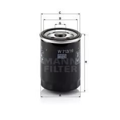 Mann-Filter W713/16 Olajszűrő