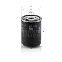 Mann-Filter W713/19 Olajszűrő