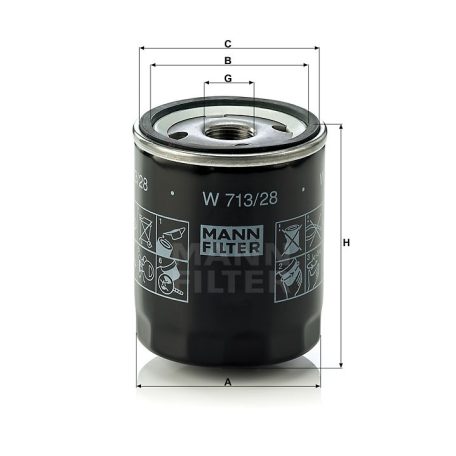Mann-Filter W713/28 Olajszűrő