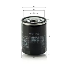 Mann-Filter W713/29 Olajszűrő