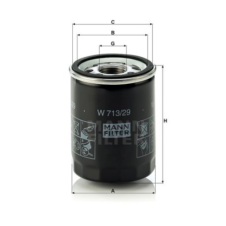 Mann-Filter W713/29 Olajszűrő