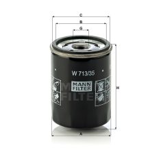 Mann-Filter W713/35 Olajszűrő